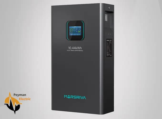 باتری لیتیوم فسفات آهن (LiFePO4) مدل MR-LFP48-200-WMD ظرفیت 10.44Kwh برند MARSRIVA — تصویر ۵