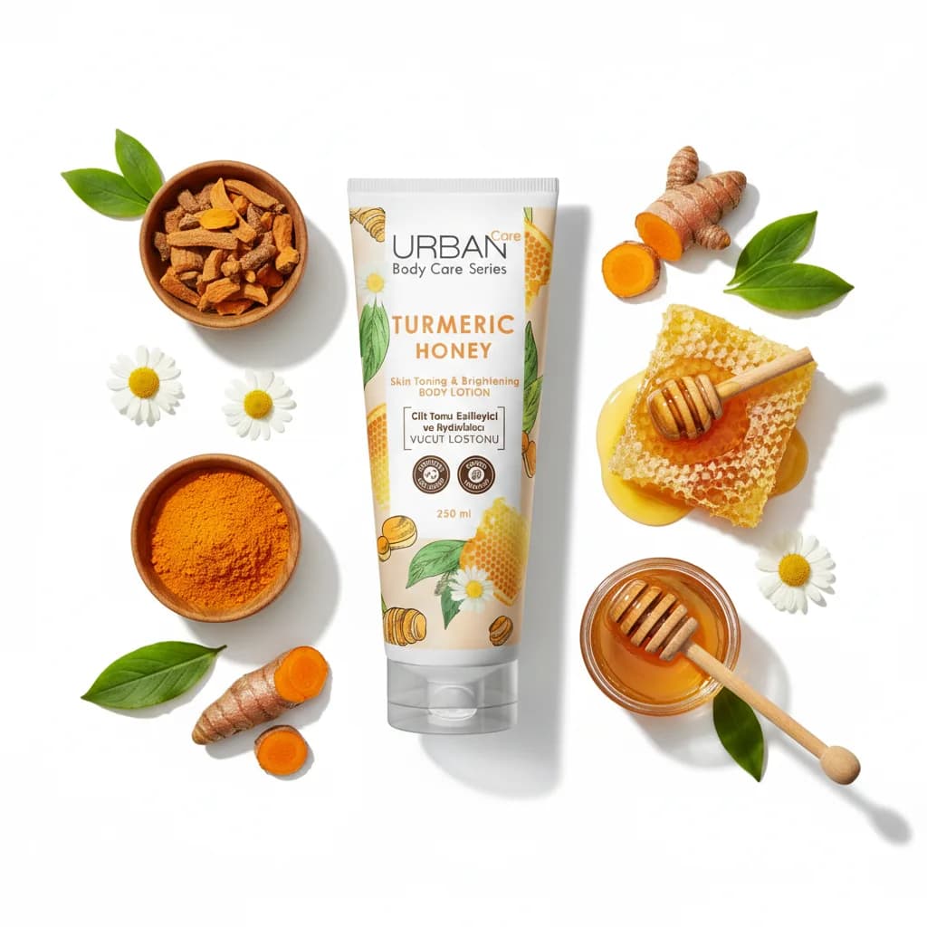 لوسيون بدن روشن كننده اوربن كر Urban Care حاوى Turmeric & Honey حجم 250 ميل — تصویر ۴