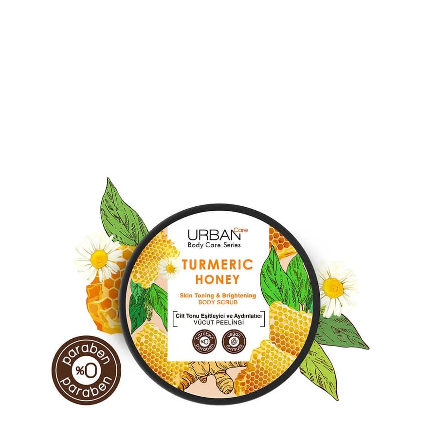 اسكراب بدن اوربن كر Urban Care حاوى Turmeric Honey حجم 200 ميل — تصویر ۴
