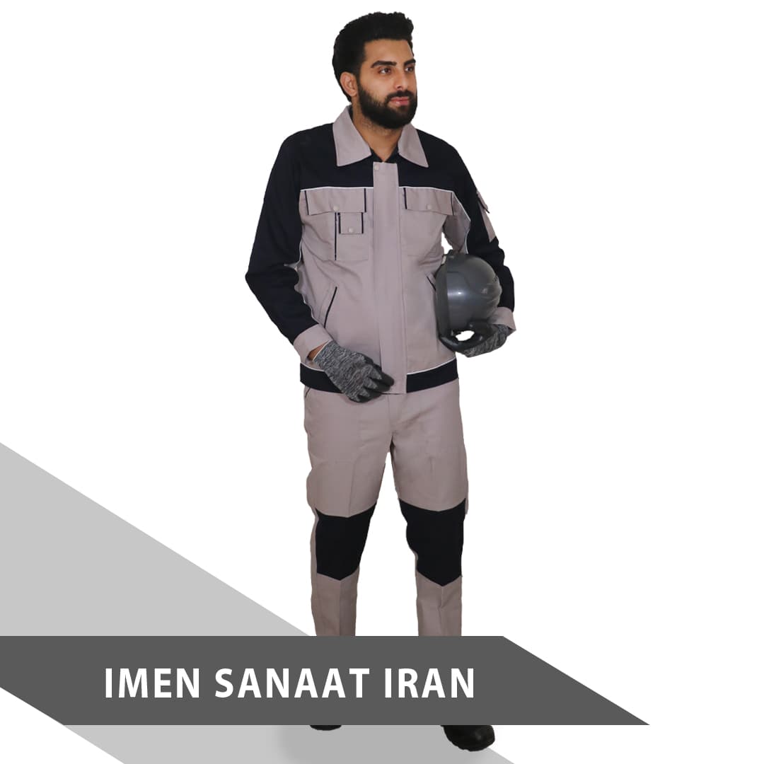 لباسکار ایمنی سفارشی آنکو طوسی مشکی کد 1700