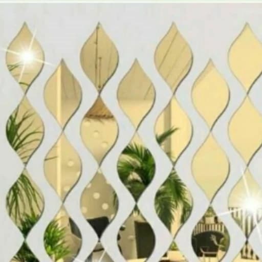 آینه دکوراتیو تزیینی،طرح ترنم،حدودابعاد15در9سان(بسته 400 عددی) به صورت عمده