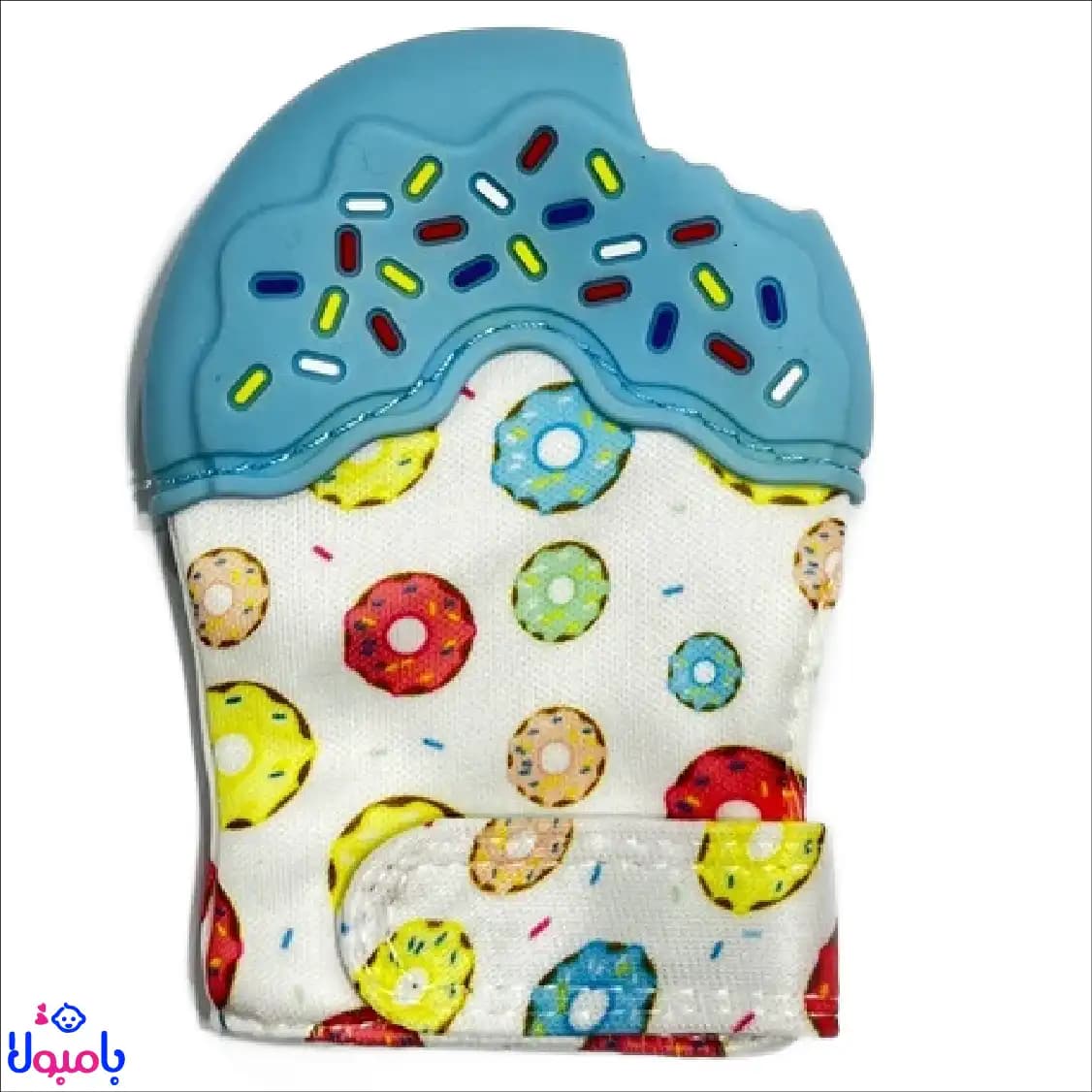 دستکش دندانگیر نوزاد سیلیکونی مدل دوناتی 5*10سانتیمتر smart baby — تصویر ۲