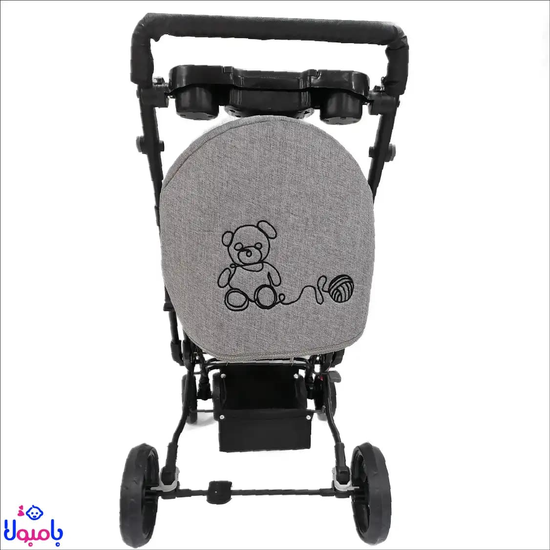 سرویس کالسکه و کریر به همراه کیف مادر baby band طوسی — تصویر ۳