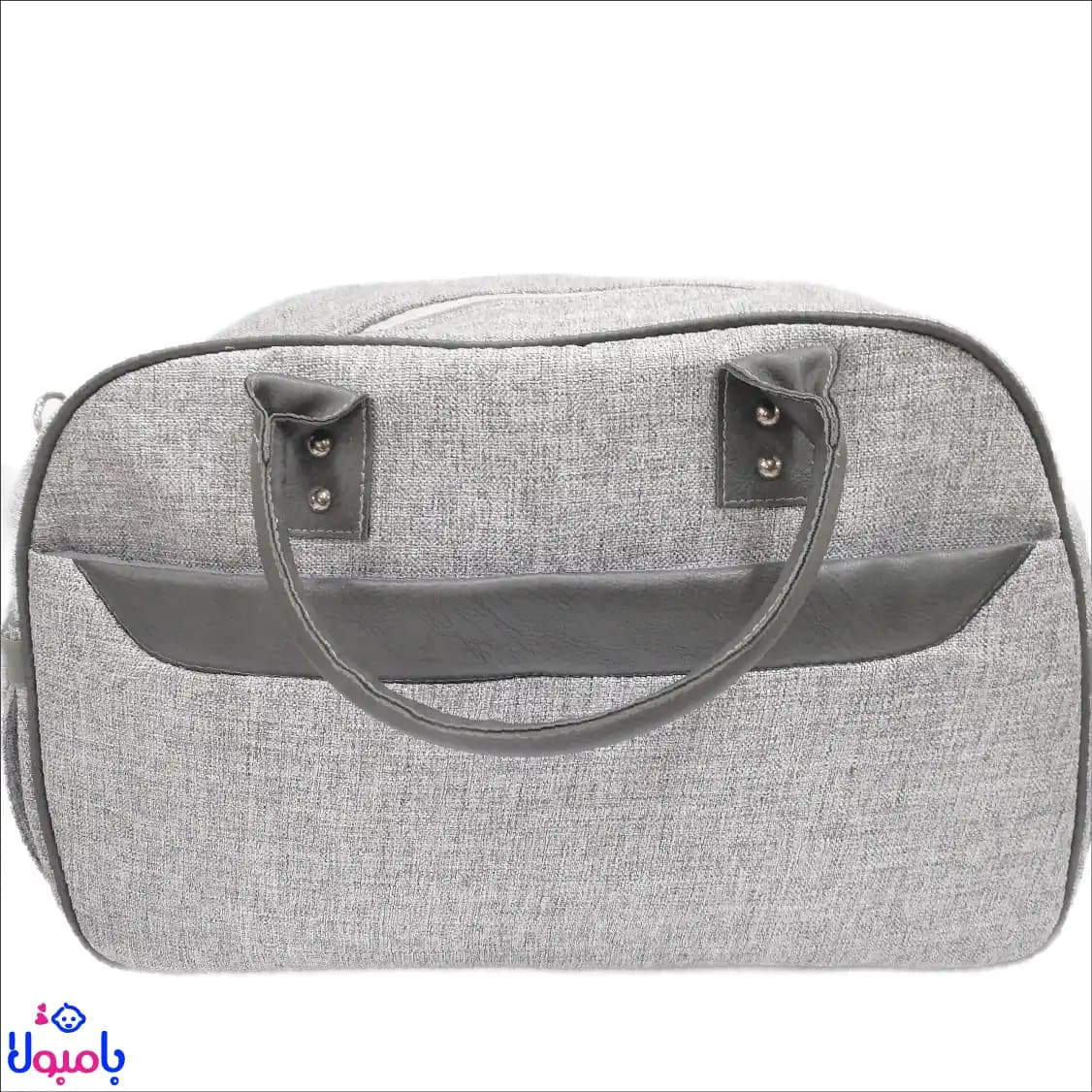 سرویس کالسکه و کریر به همراه کیف مادر baby band طوسی — تصویر ۷