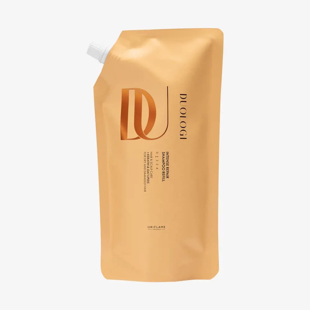 شامپو ریفیل ترمیم‌کننده موی خشک و آسیب‌دیده دوئولوژی اوریفلیم DUOLOGI Intense Repair Shampoo Refill
