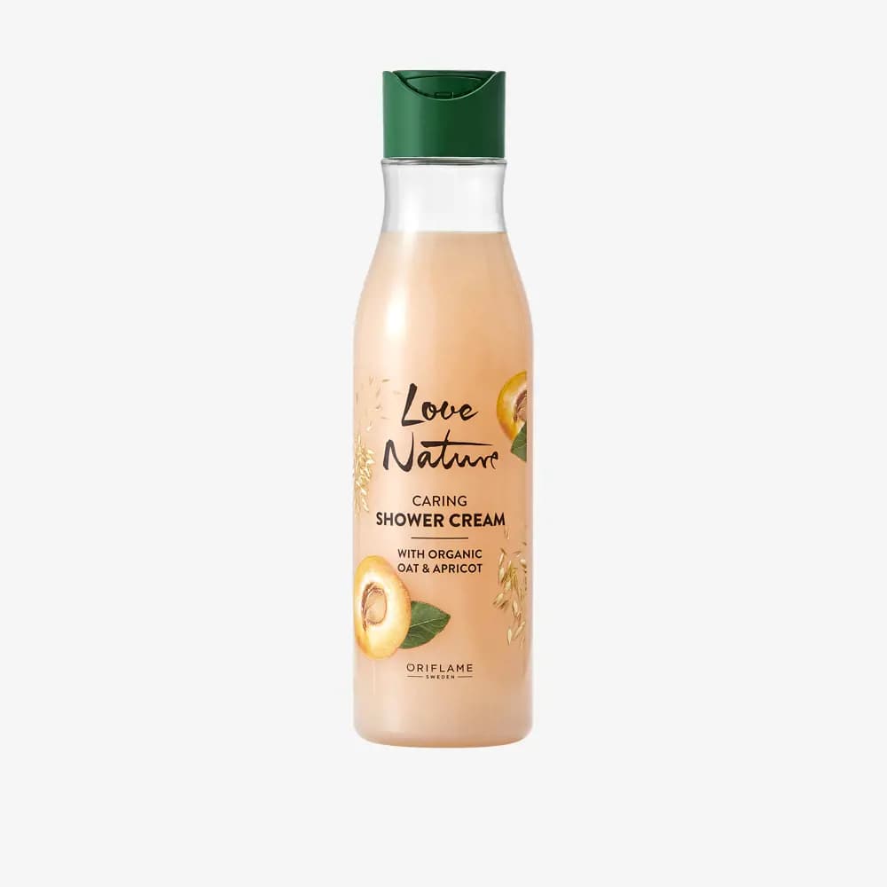 شامپو بدن مراقبتی لاونیچر با جو دوسر و زردآلو ارگانیک اوریفلیم Love Nature Caring Shower Cream With Organic Oat & Apricot — تصویر ۹