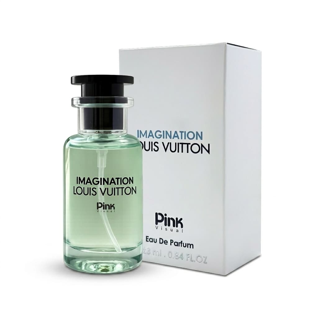 عطر جیبی مردانه پینک ویژوآل (اسکلاره) مدل Louis Vuitton Imagination با رایحه خنک حجم 30 میلی لیتر — تصویر ۲