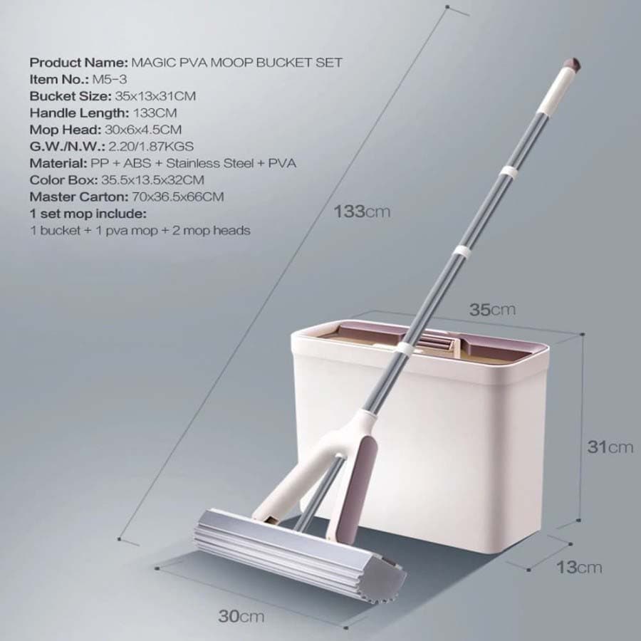 تی خشک کن کفشور + 1 سری هدیه Magic PVA MOP — تصویر ۱۰