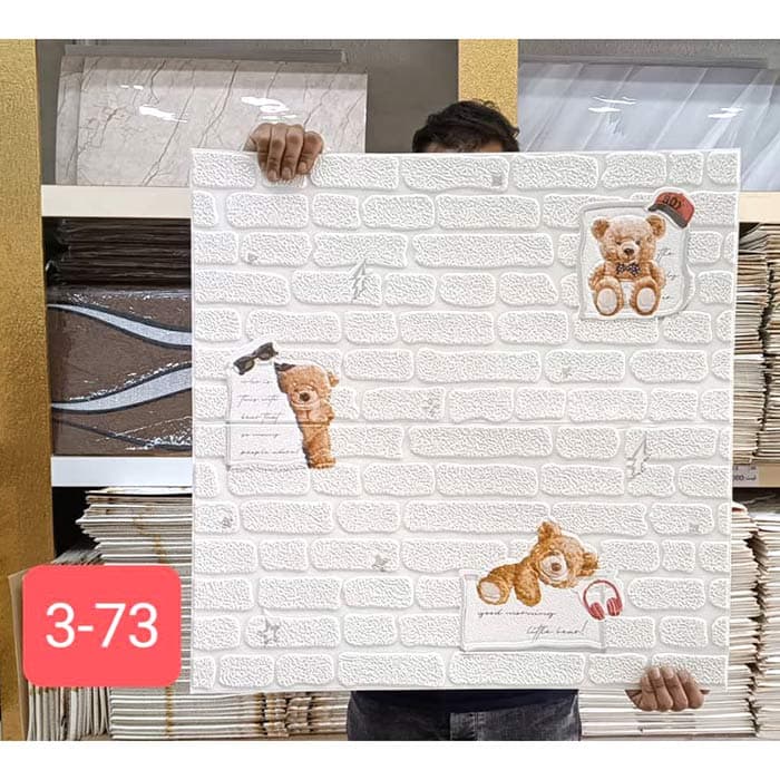دیوار پوش فومی طرح خرس آجری کد 73-3 — تصویر ۴