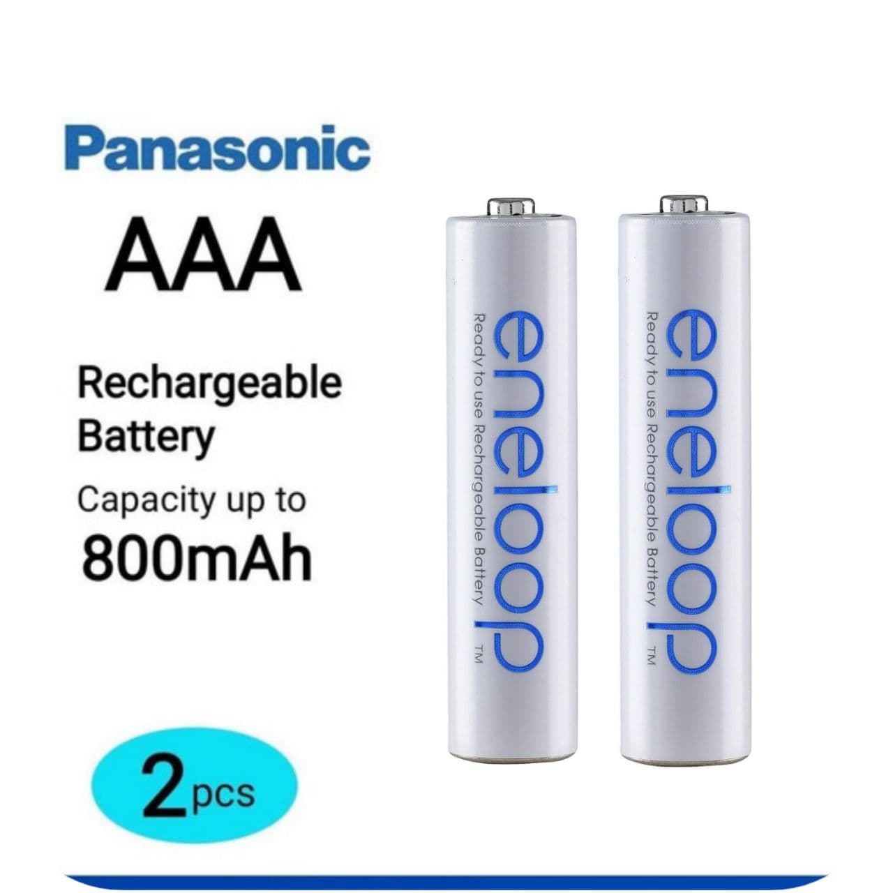باتری شارژی نیم قلمی پاناسونیک مدل eneloop 800mAh — تصویر ۲