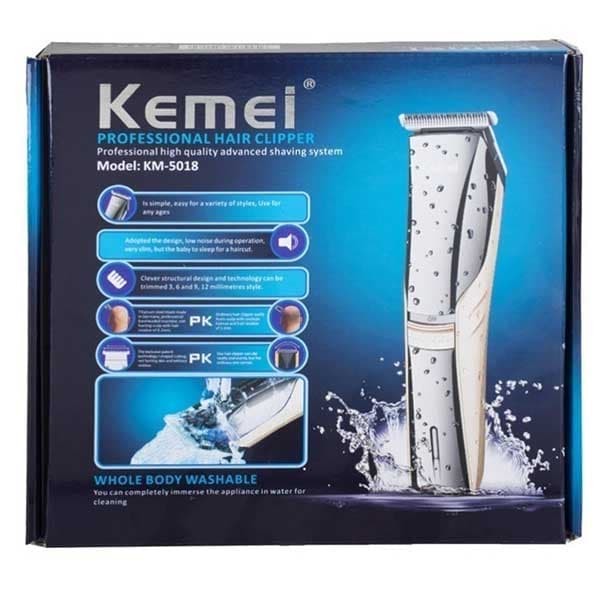 ماشین اصلاح شارژی ضدآب کیمی KEMEI مدل KM-5018 — تصویر ۴