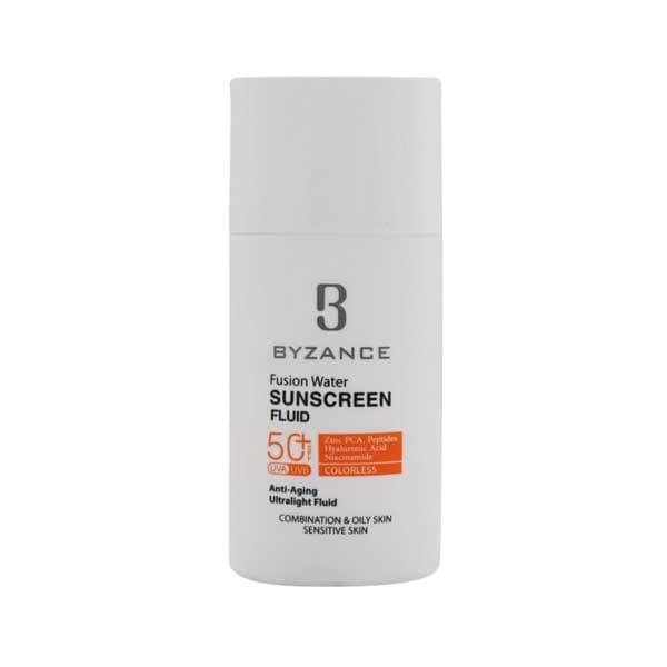 ضدآفتاب فلوییدی SPF+50 پوست چرب بیزانس — تصویر ۴