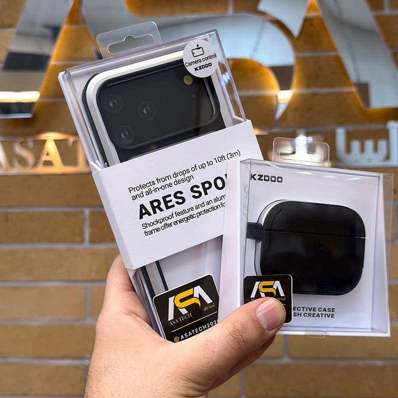 ست کاور Ares Sport برای آیفون 17 پرومکس و کاور ایرپاد پرو 3 برند KZDOO — تصویر ۹
