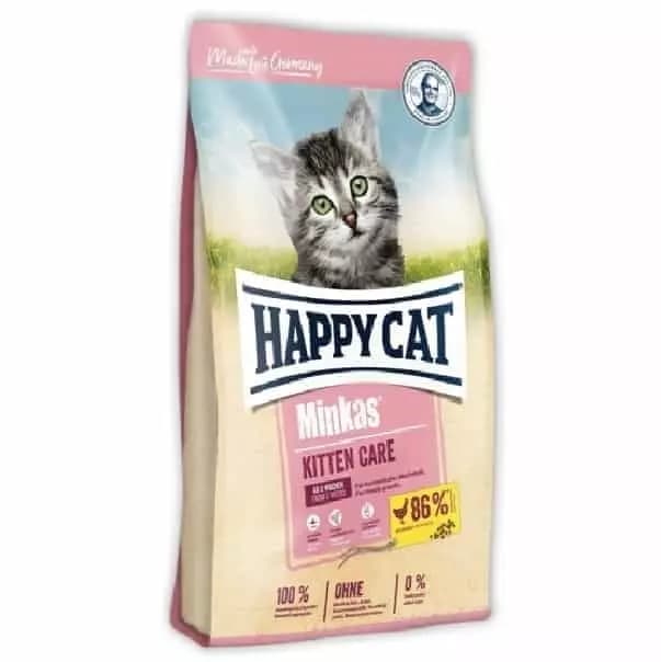 غذای خشک بچه گربه هپی کت Minkas Kitten Care وزن 10 کیلوگرم — تصویر ۲