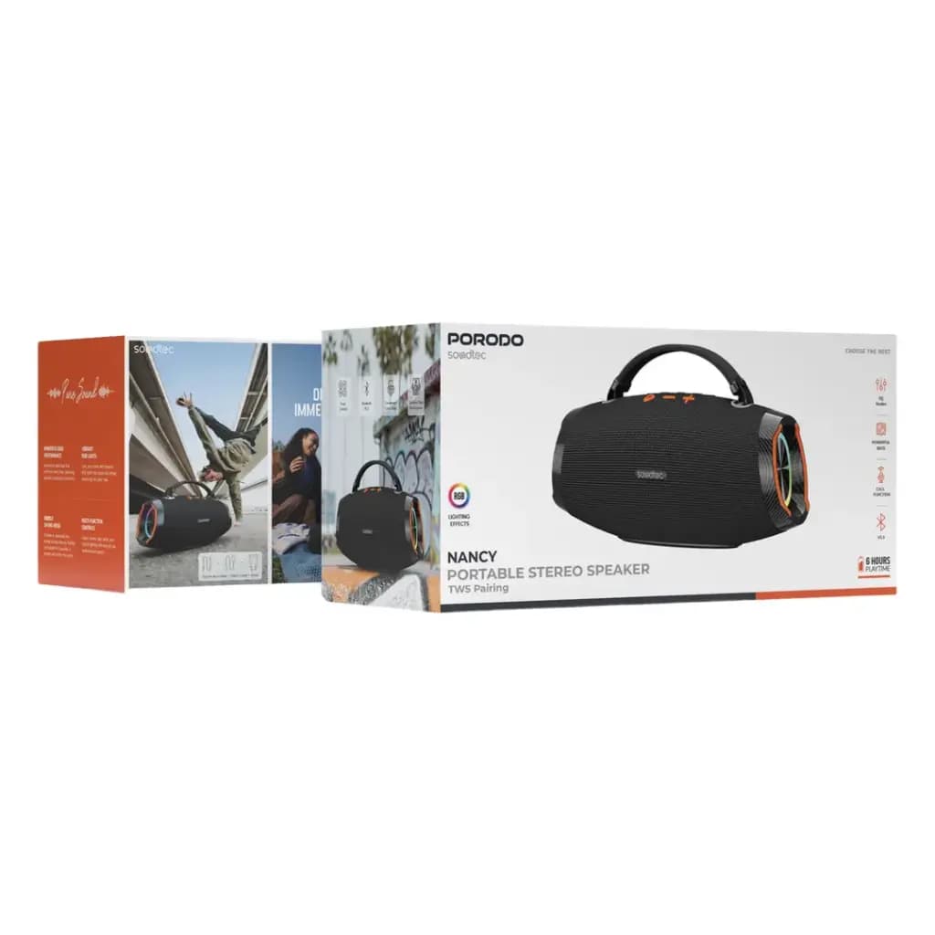 اسپیکر بلوتوثی پرودو Porodo Soundtec 60W R.M.S &100W MAX — تصویر ۷