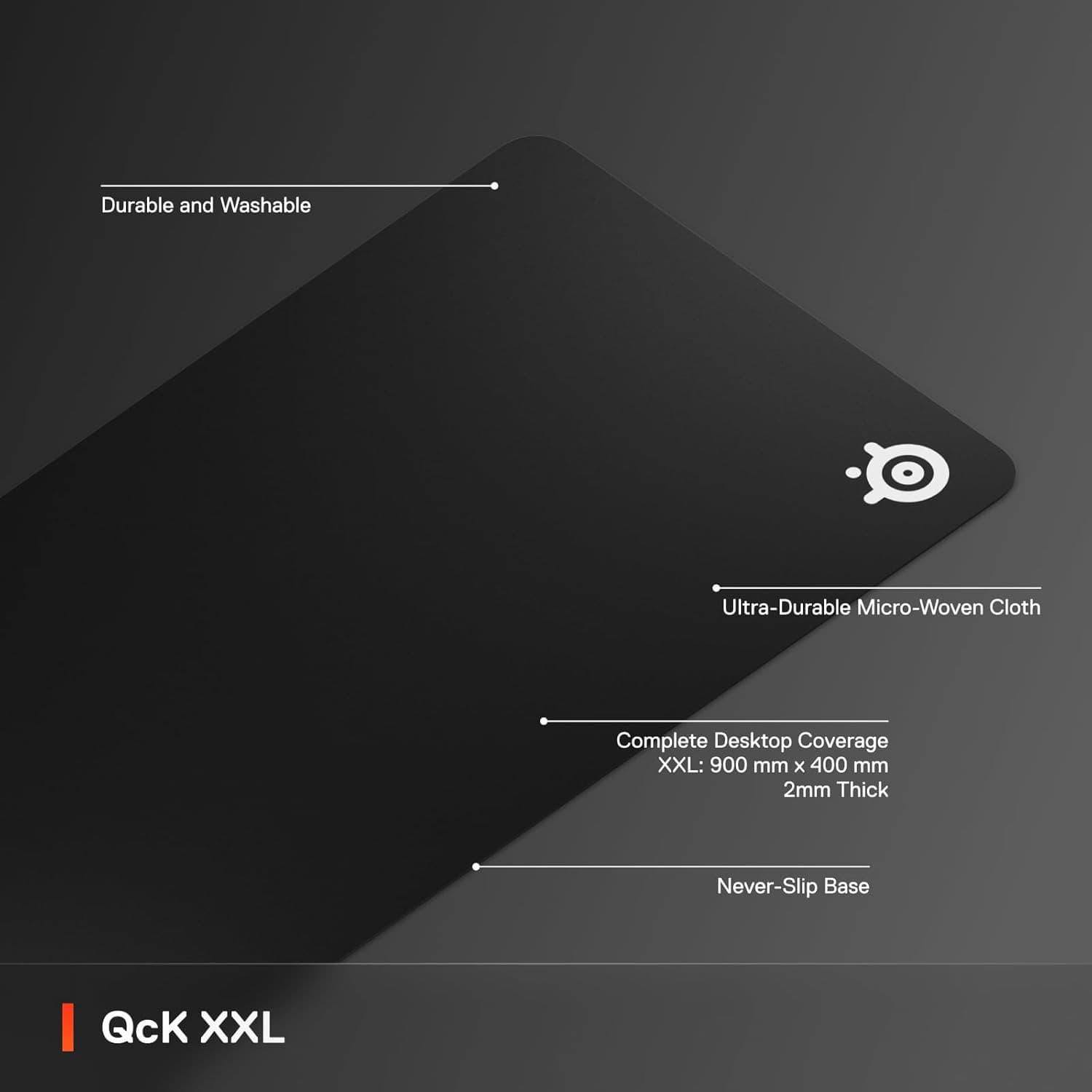 ماوس پد گیمینگ استیل سریز مدل QcK Gaming XXL Cloth سایز 90*40 سانتیمتر — تصویر ۷