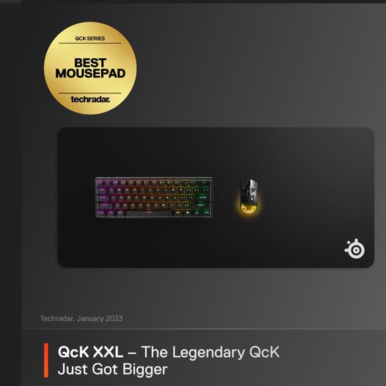 ماوس پد گیمینگ استیل سریز مدل QcK Gaming XXL Cloth سایز 90*40 سانتیمتر — تصویر ۸