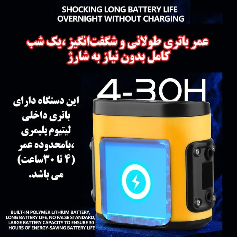 چراغ پیشانی سنسور دار شارژی مدل T152 — تصویر ۷