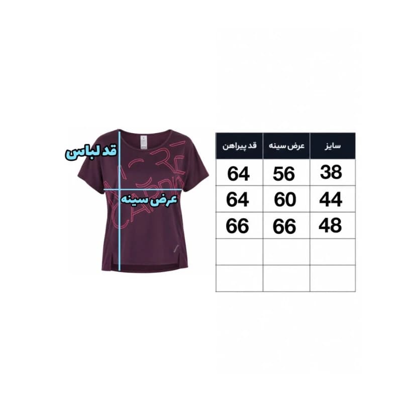 تیشرت تنفس پذیر زنانه DOMYOS مدل MORE CARDIO رنگ بنفش — تصویر ۱۲