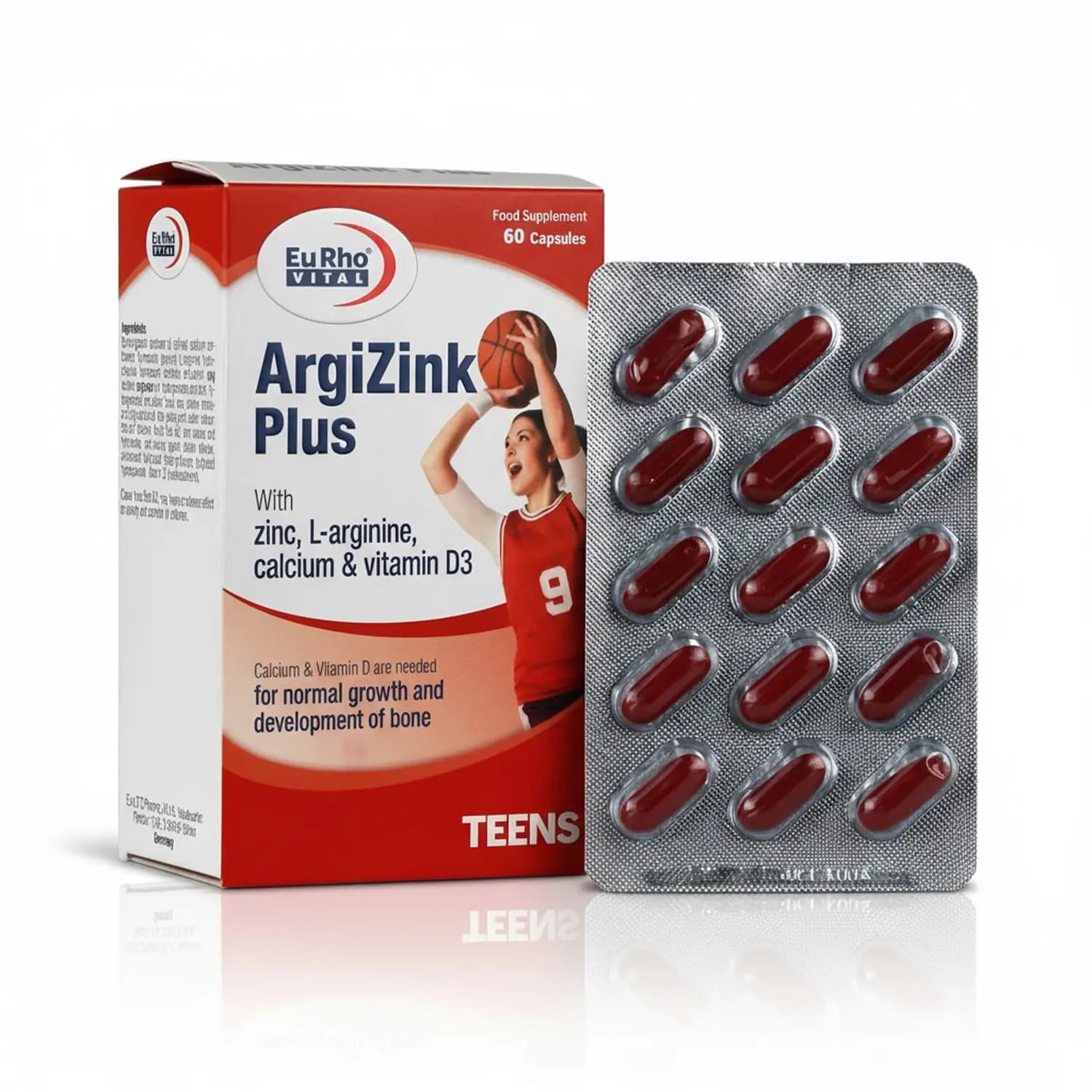 کپسول آرژی زینک پلاس یوروویتال ۶۰ عددی | Eurho Vital Argi Zink Plus 60 Softgels