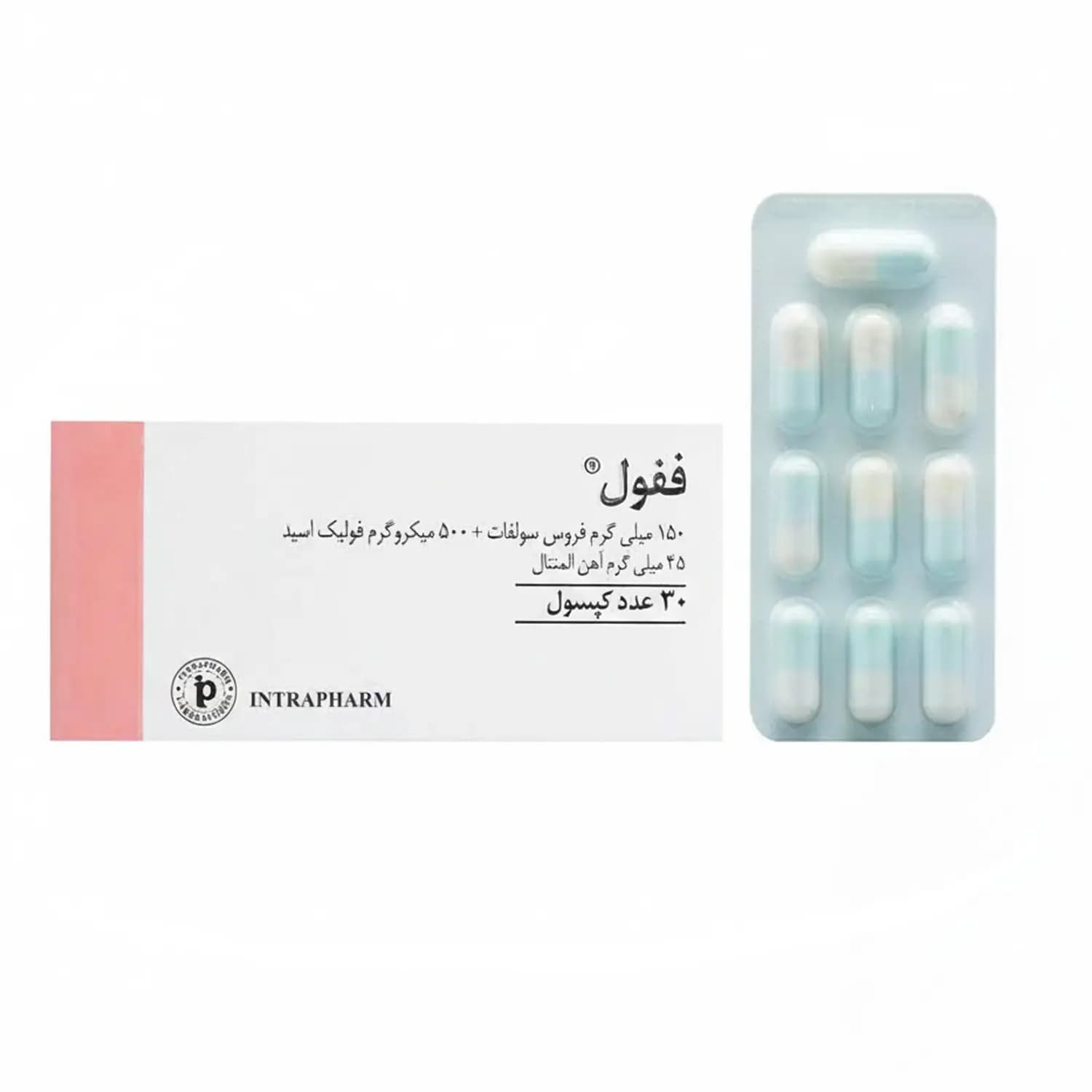 کپسول ففول اینترافارم ۳۰ عددی | IntraPharm Fefol Pregnancy 30 Capsules