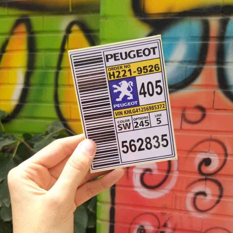 برچسب لچکی پژو 405 کد 2171 — تصویر ۵