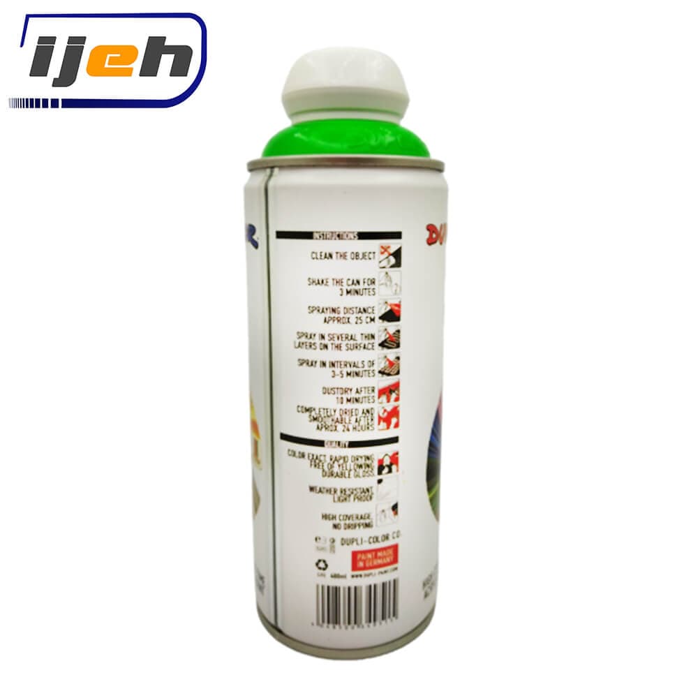 اسپری رنگ سبز فلورسنت دوپلی کالر Dupli Color green fluorescent 400ml — تصویر ۱۲
