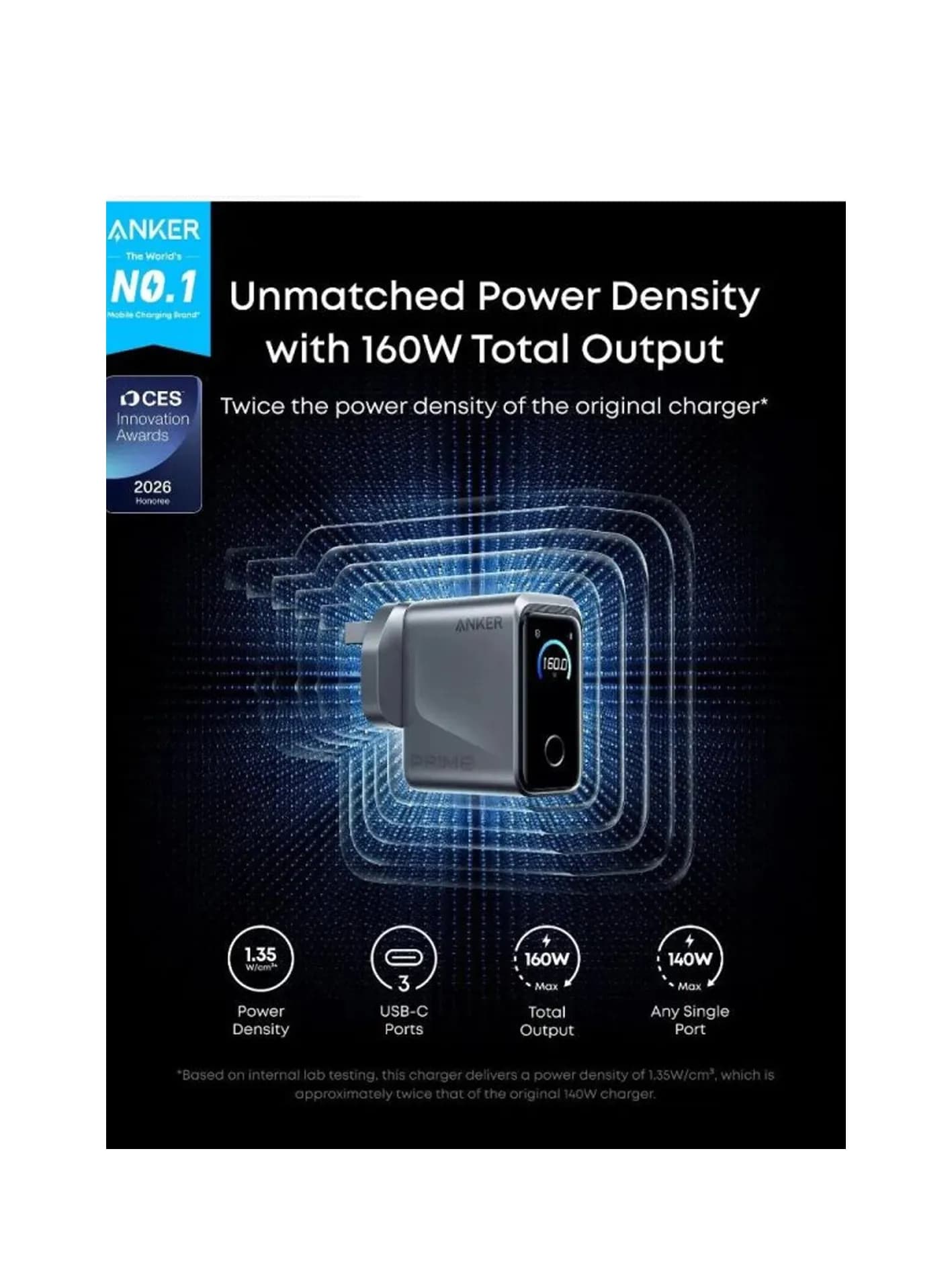شارژر 160 وات انکر Anker prime Charger 160W مدل A2687241 — تصویر ۶