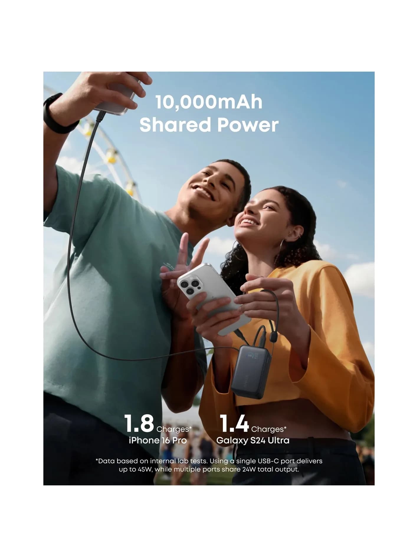 پاوربانک 10000میلی آمپر A1638 Anker 45W Power Bank — تصویر ۴