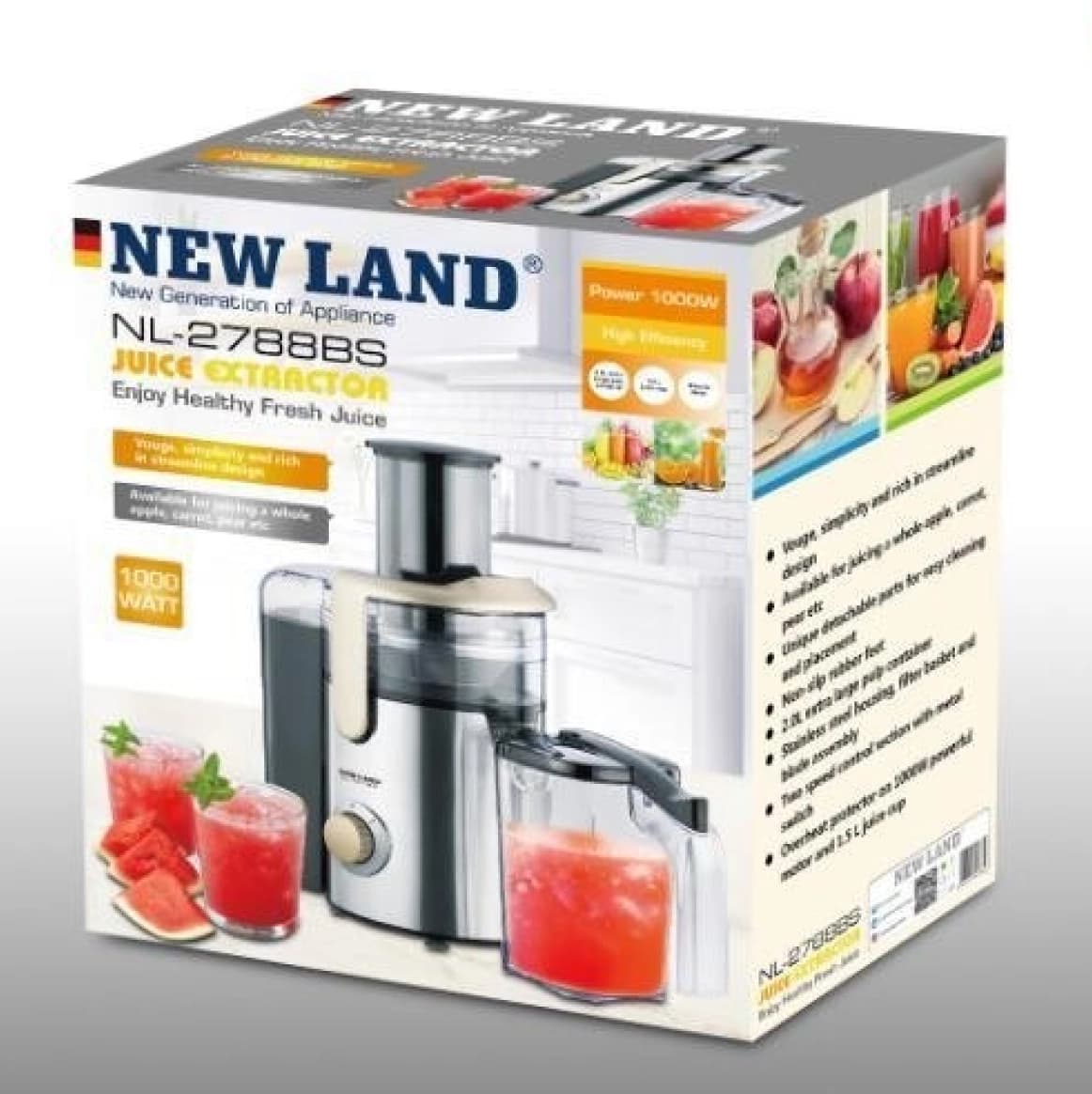 آبمیوه گیر تک کاره نیولند مدل ‎NL-2788BS — تصویر ۴