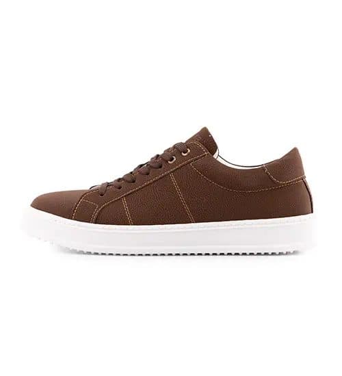 کفش مردانه روزمره چرم مصنوعی قهوه ای Bershka مدل 50754