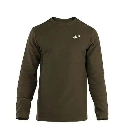 بلوز یقه گرد مردانه نرمال ساده ویسکوز سبز لجنی Nike مدل 42032 — تصویر ۲
