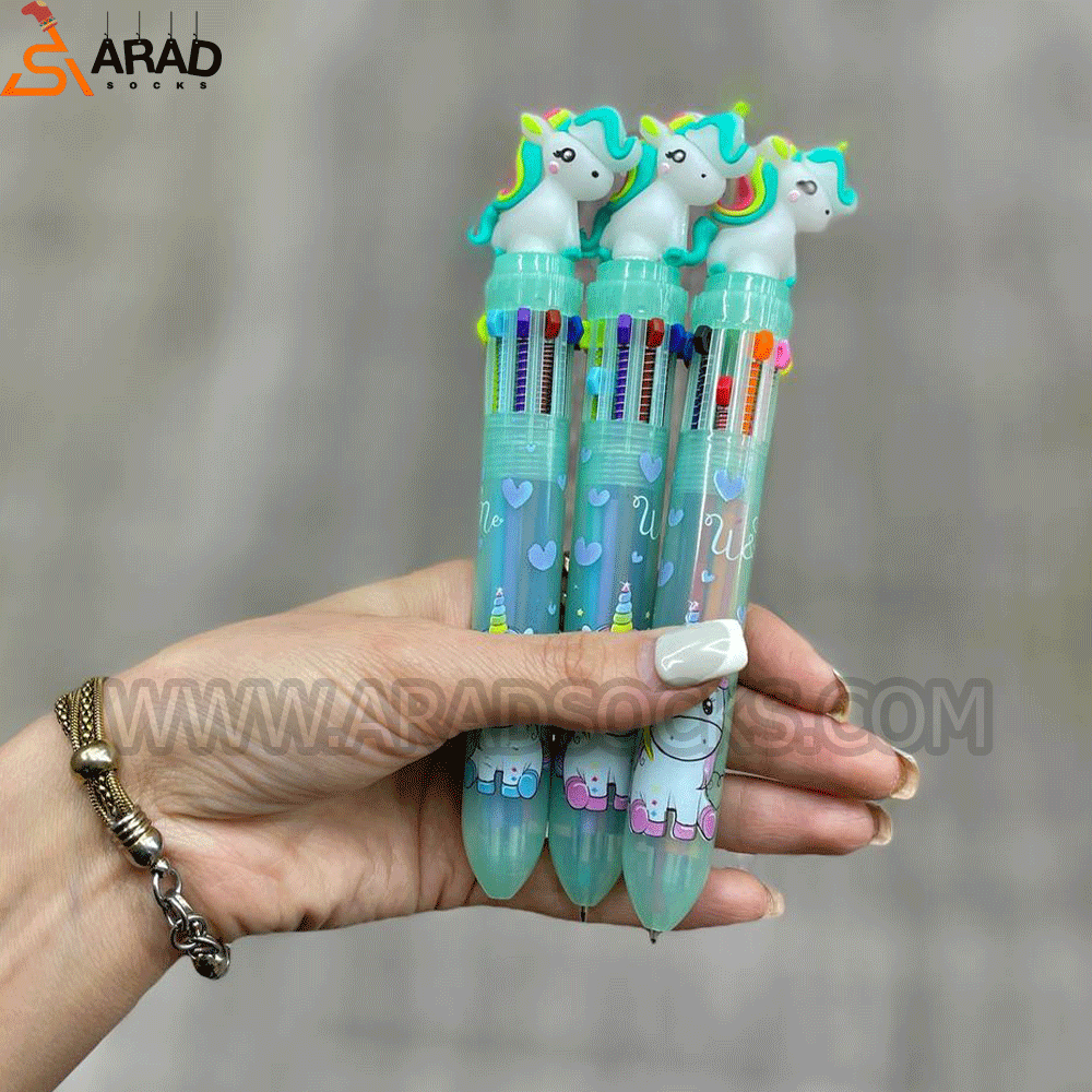 خودکار 10 رنگ طرح یونیکورن — تصویر ۴