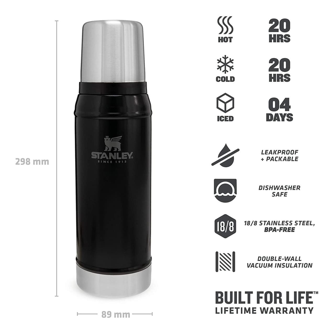 فلاسک 750 میلی لیتری استنلی مدل کلاسیک لجندری باتل Stanley Classic Legendry bottle 750 ml — تصویر ۷