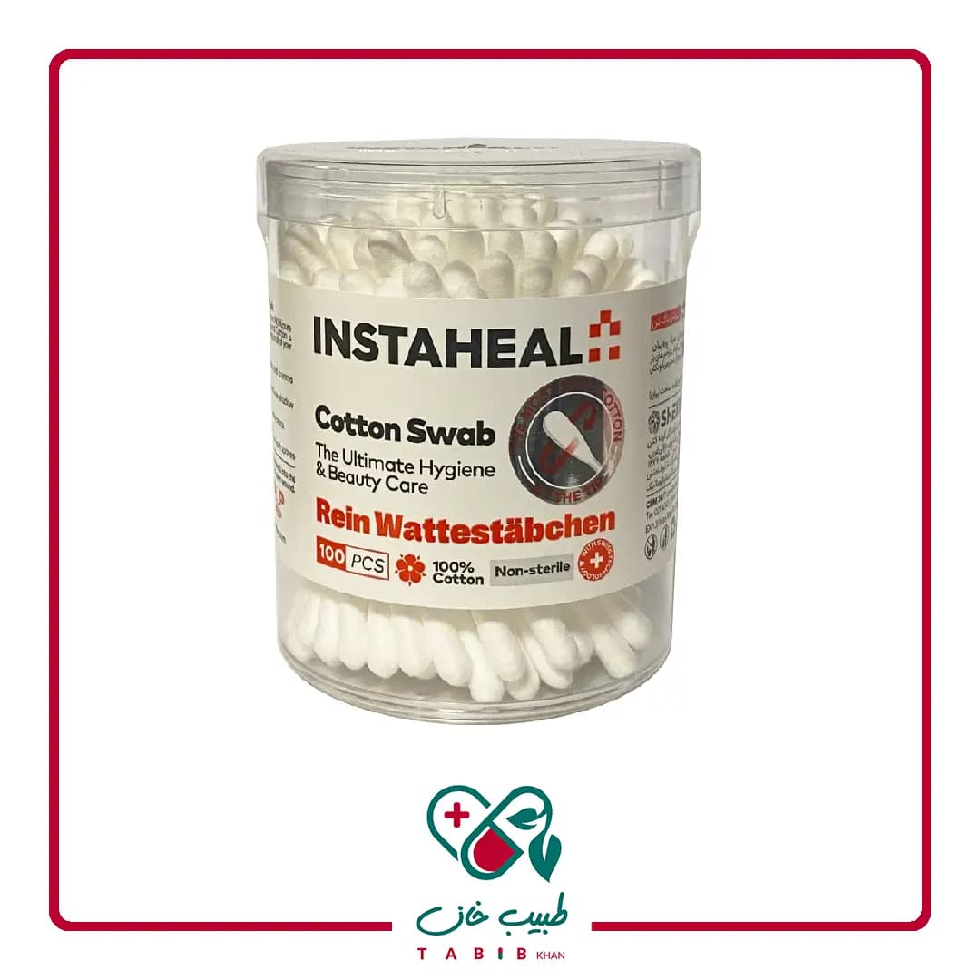 گوش پاک کن اینستاهیل 100 عددی/Instaheal Cotton swab
