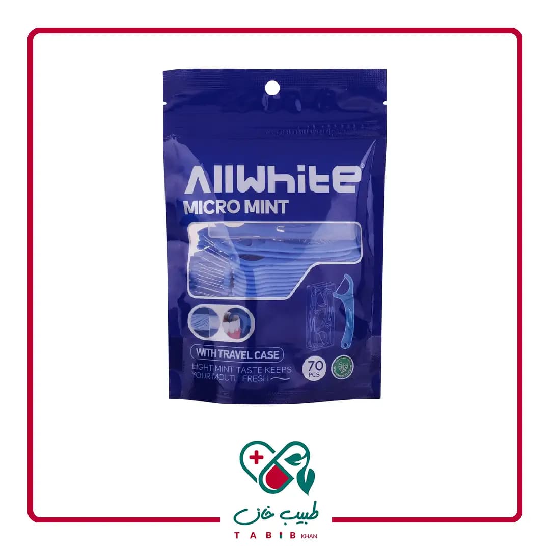 نخ دندان کمانی میکرومینت آل وایت بسته 70 عددی/Micro Mint Easy Floss AllWhite