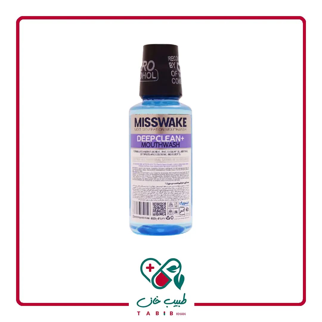 دهانشویه خوشبو کننده میسویک مدل Deep Clean حجم 400 میلی لیتر/Misswake Deep Clean Mouthwash 400 ml — تصویر ۲