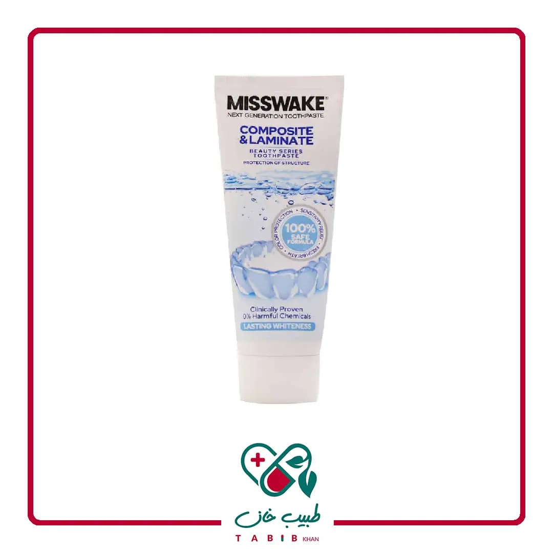 خمیر دندان مخصوص دندان های لمینت و کامپوزیت میسویک/Misswake Composite And Laminate Toothpaste — تصویر ۲