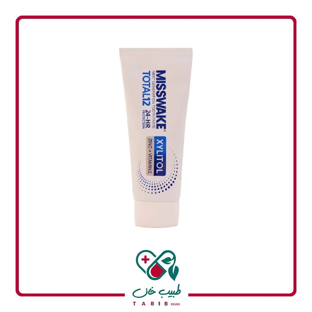 خمیر دندان کامل حاوی زایلیتول میسویک 100 میلی لیتر/Misswake Total 12 Xylitol Toothpaste 100 ml — تصویر ۲