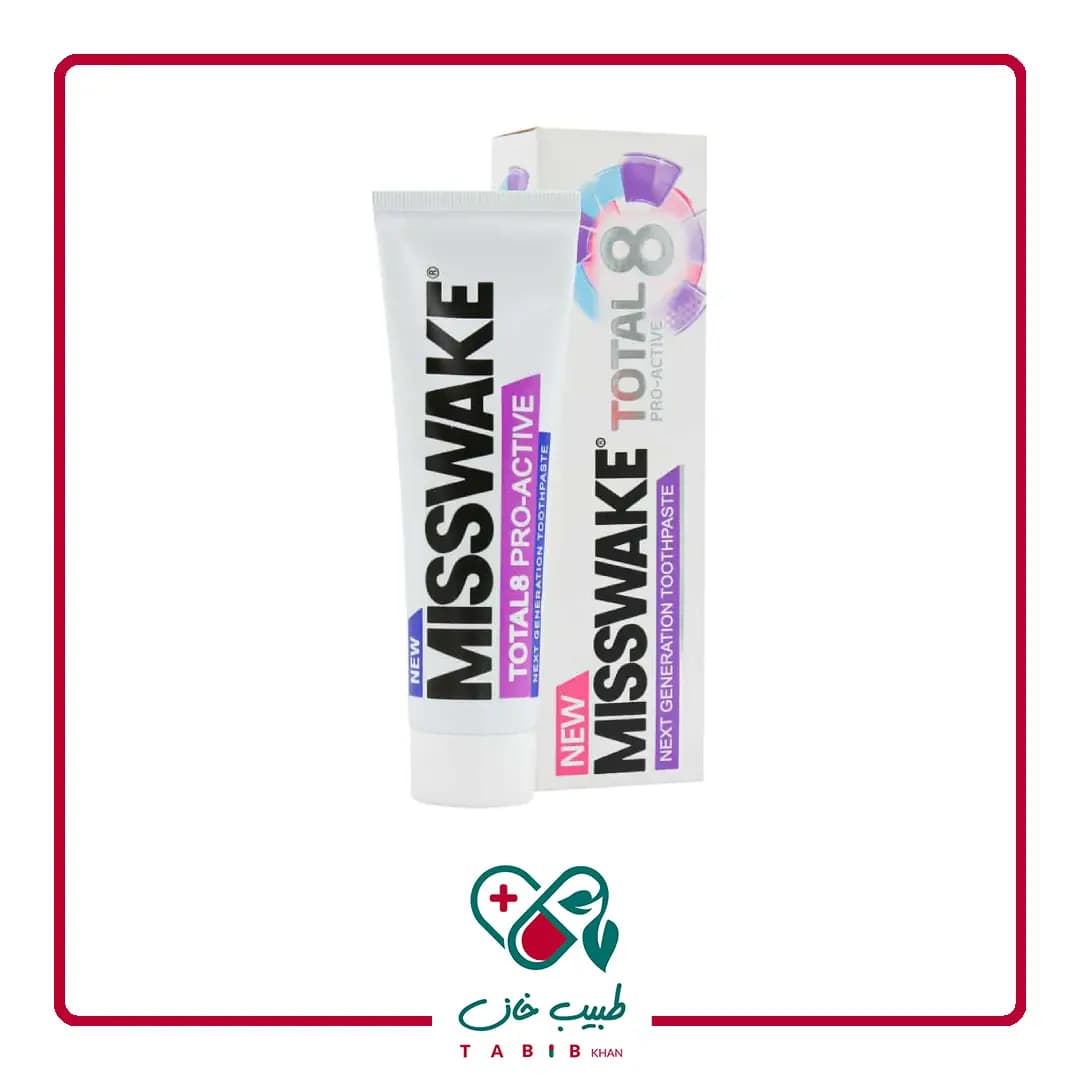 خمیر دندان توتال 8 میسویک 100 میلی لیتر/Misswake Total 8 Toothpaste 100 ml — تصویر ۳