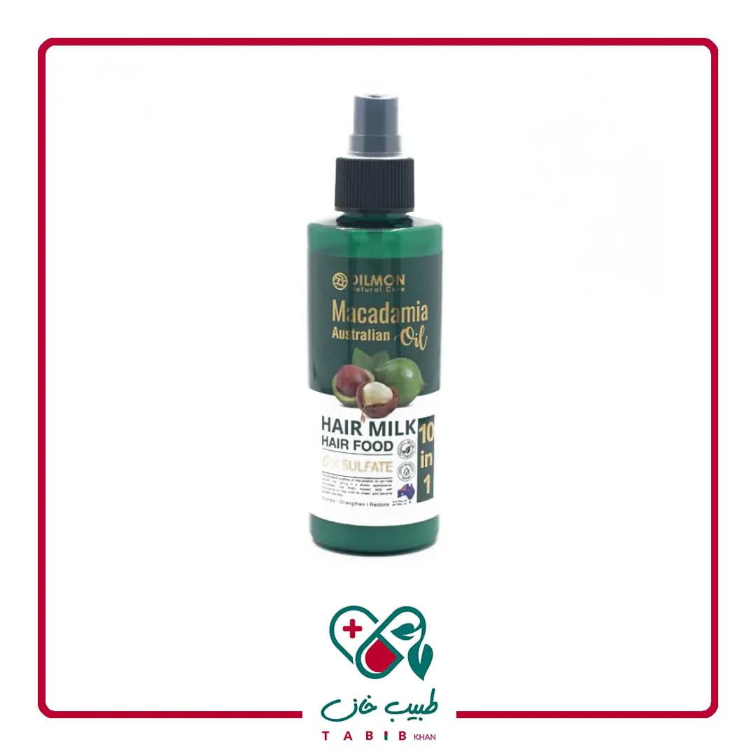 شیر مو 10 کاره دیلمون حاوی روغن ماکادمیا 250 میلی لیتر/DILMON MACADAMIA OIL HAIR MILK 250 ml