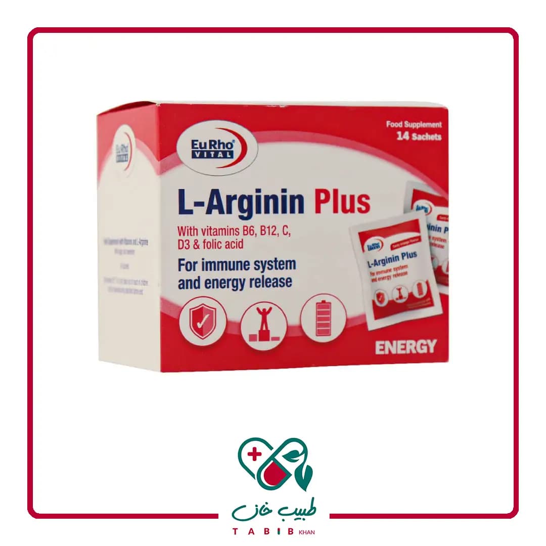 ساشه ال آرژنین پلاس یوروویتال 14 عددی/Eurhovital L Arginin Plus 14 Sachets