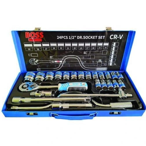 جعبه بکس 24 پارچه حرفه ای درایو 1/2 باس BOSS مدل BS-123ST160-35 — تصویر ۳