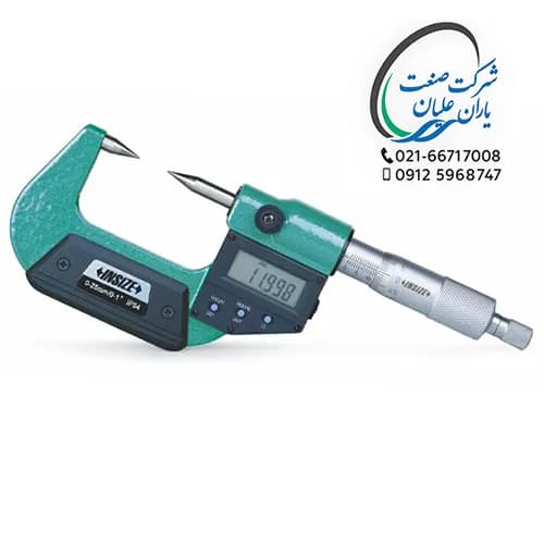 میکرومتر دیجیتال اینسایز سوزنی خارج سنج 25-0 مدل 25-3530 — تصویر ۲