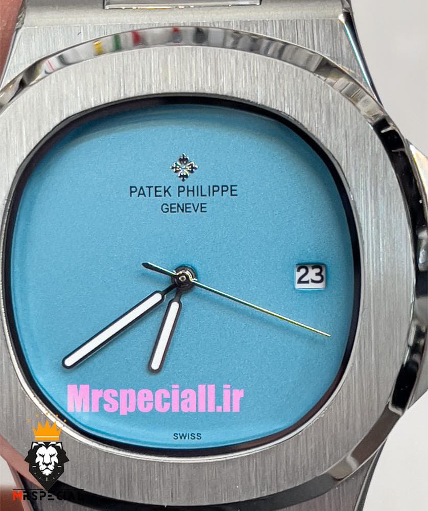 ساعت پتک فیلیپ مردانه ناتیلوس کوارتز استیل صفحه تیفانی Patek Philippe NUATILOS 021030 — تصویر ۴