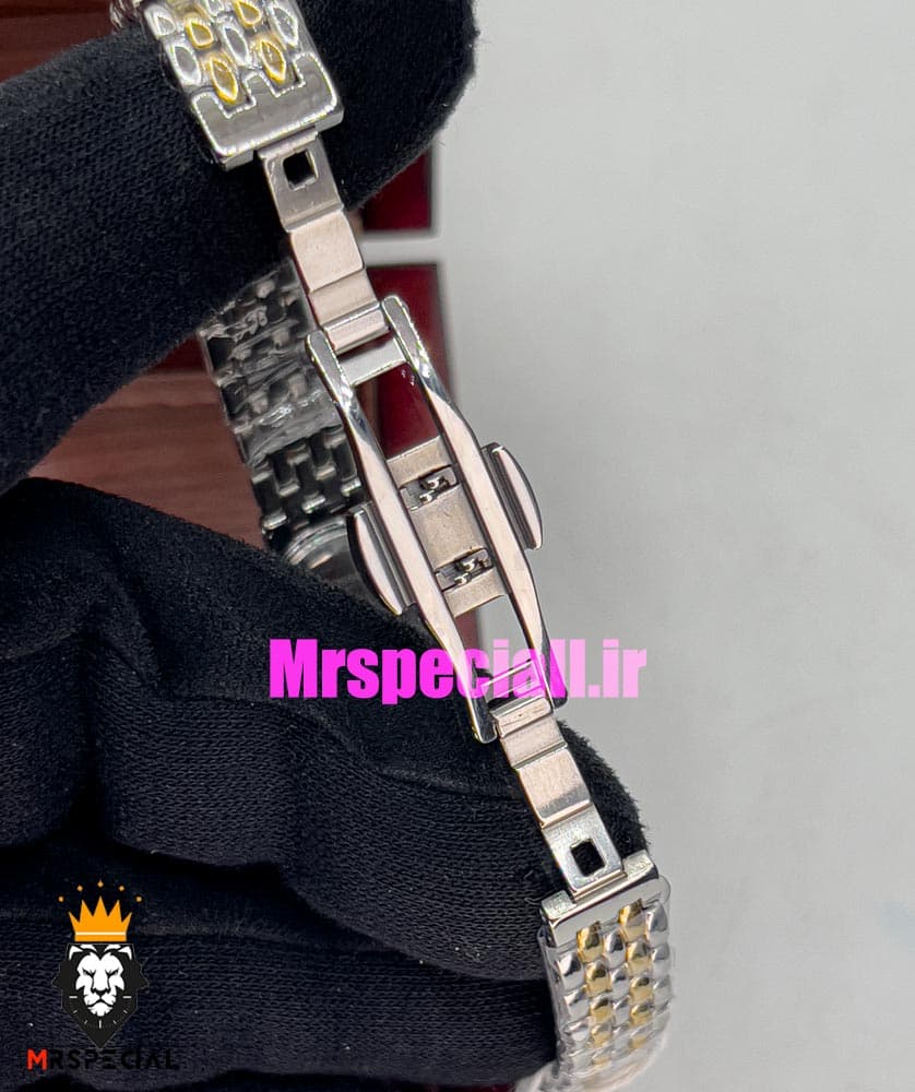 ساعت تیسوت زنانه کوارتز دو رنگ طلایی صفحه سفید 020998 TISSOT Lovely — تصویر ۶