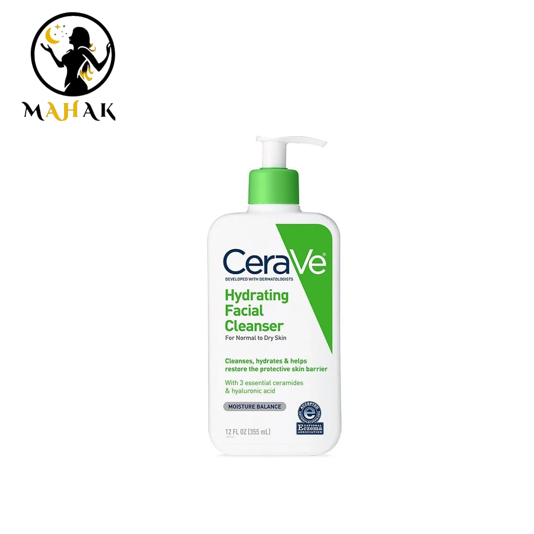 ژل شستشو و آبرسان صورت پوست خشک سراوی Cerave hydrating Facial Cleanser 355ml — تصویر ۴