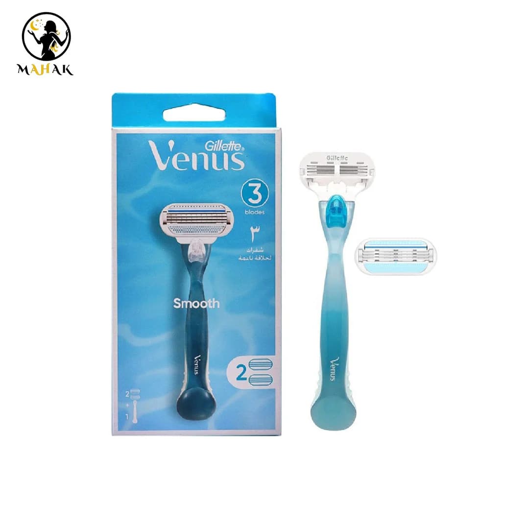 خود تراش ژیلت مدل Venus Smooth به همراه دو تیغ یدک