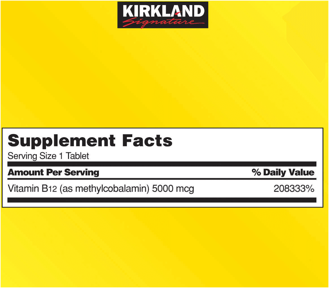 ویتامین ب 12 5000 میکروگرم کرکلند اصل | Kirkland B12 300 tablets — تصویر ۳