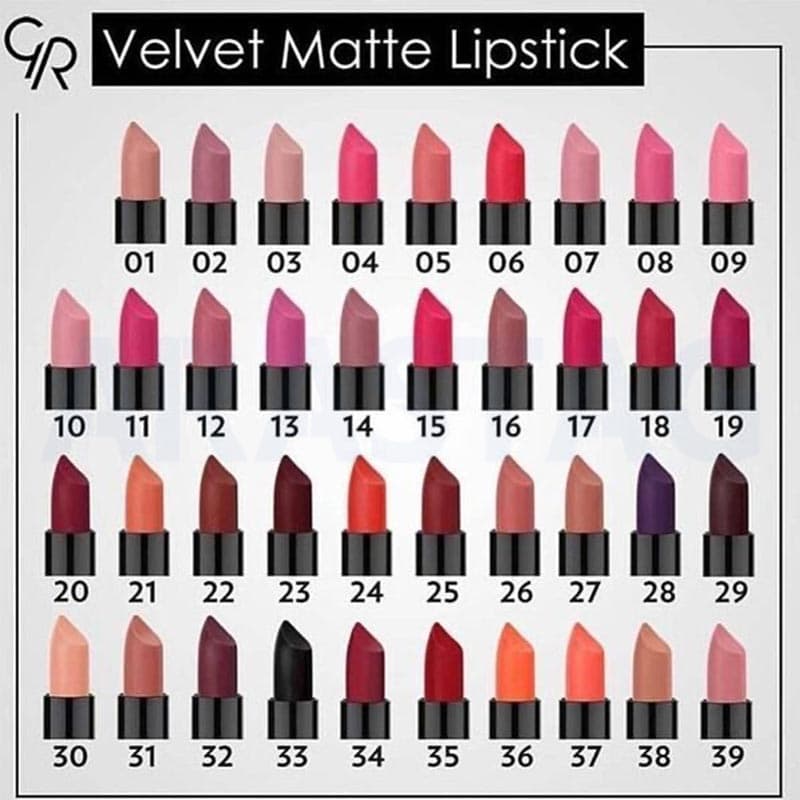 رژ لب جامد گلدن رز مدل Velvet Matte شماره 10 — تصویر ۷